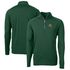 Green Bay Packers Cutter & Buck Helmet Adapt Eco Knit Stretch Recycled Quarter-Zip Pullover Top Green | NFL