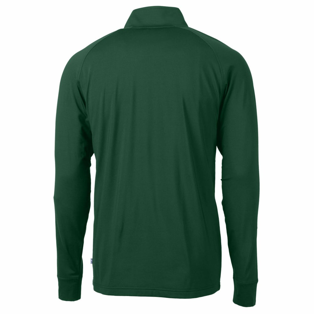 Green Bay Packers Cutter & Buck Helmet Adapt Eco Knit Stretch Recycled Quarter-Zip Pullover Top Green | NFL