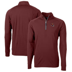 Washington Commanders Cutter & Buck Helmet Adapt Eco Knit Stretch Recycled Quarter-Zip Pullover Top Burgundy | NFL