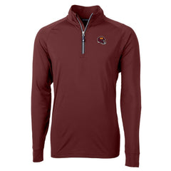 Washington Commanders Cutter & Buck Helmet Adapt Eco Knit Stretch Recycled Quarter-Zip Pullover Top Burgundy | NFL
