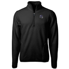 Minnesota Vikings Cutter & Buck Helmet Cascade Eco Sherpa Fleece Quarter-Zip Pullover Jacket Black | NFL