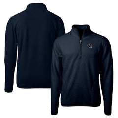 Chicago Bears Cutter & Buck Helmet Cascade Eco Sherpa Fleece Quarter-Zip Pullover Jacket Navy | NFL