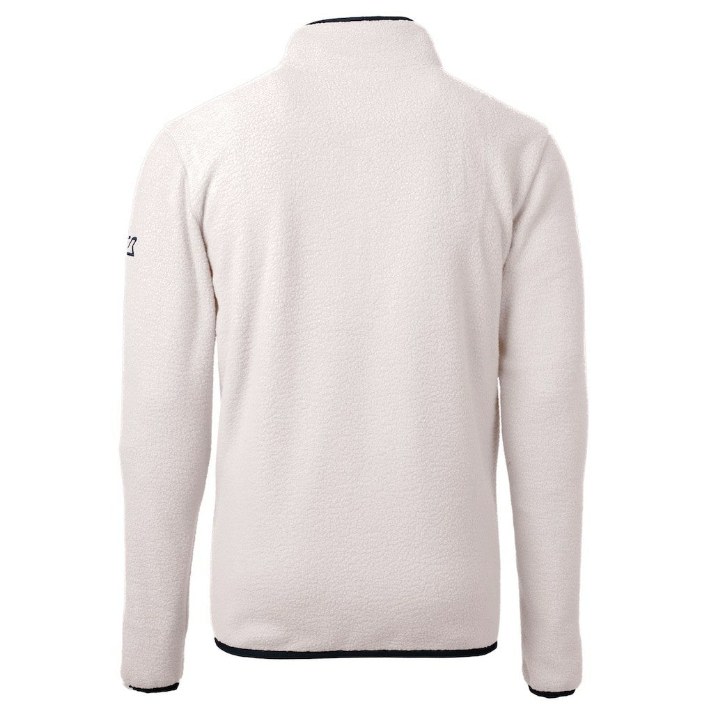 Denver Broncos Cutter & Buck Helmet Cascade Eco Sherpa Fleece Quarter-Zip Pullover Jacket White | NFL