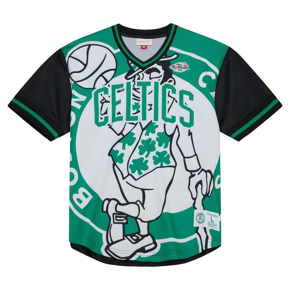 Boston Celtics Jumbotron 3.0 Mesh V-Neck T-Shirt Kelly Green - NBA
