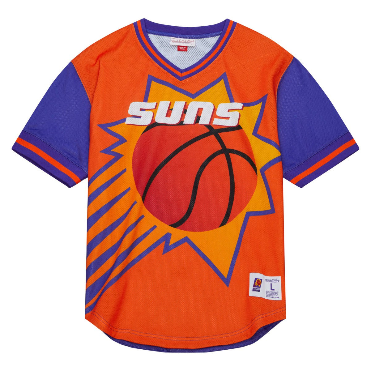 Phoenix Suns Jumbotron 3.0 Mesh V-Neck T-Shirt Orange - NBA