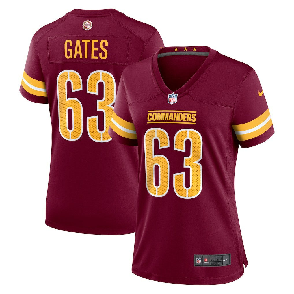 Nick Gates Washington Commanders Women's Game Player Jersey Burgundy | Nike for Sale