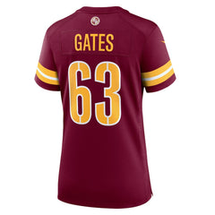 Nick Gates Washington Commanders Women's Game Player Jersey Burgundy | Nike for Sale
