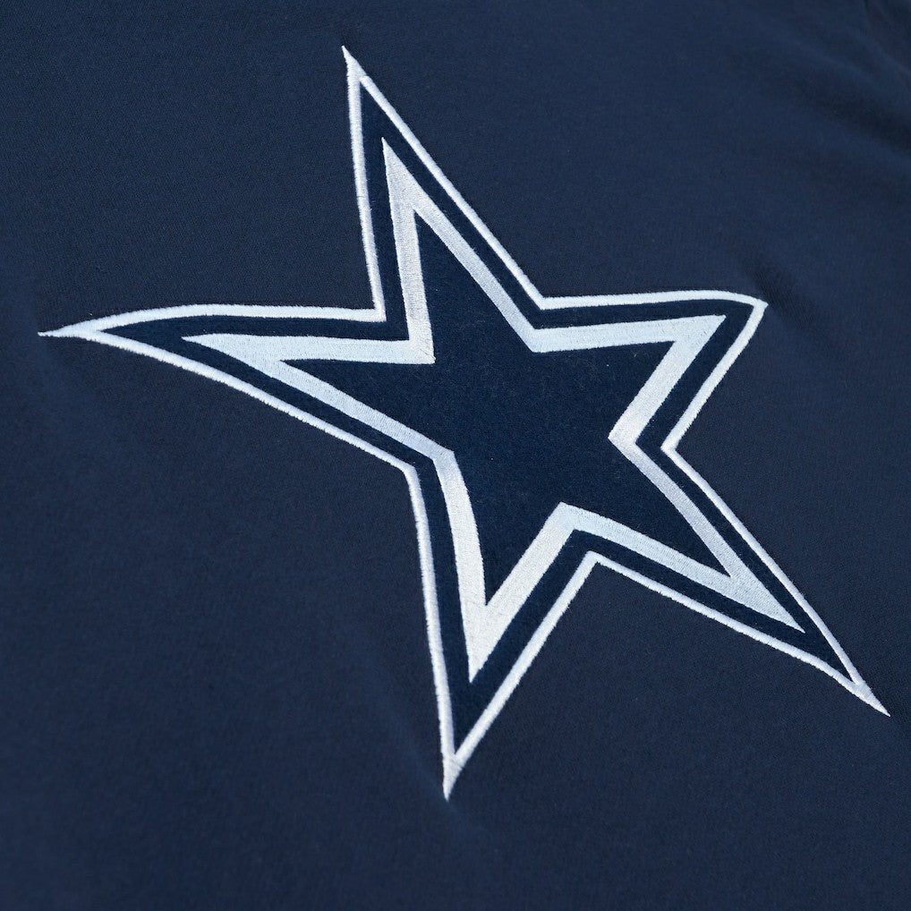 Dallas Cowboys Postgame Short Sleeve Hoodie Navy | Mitchell & Ness
