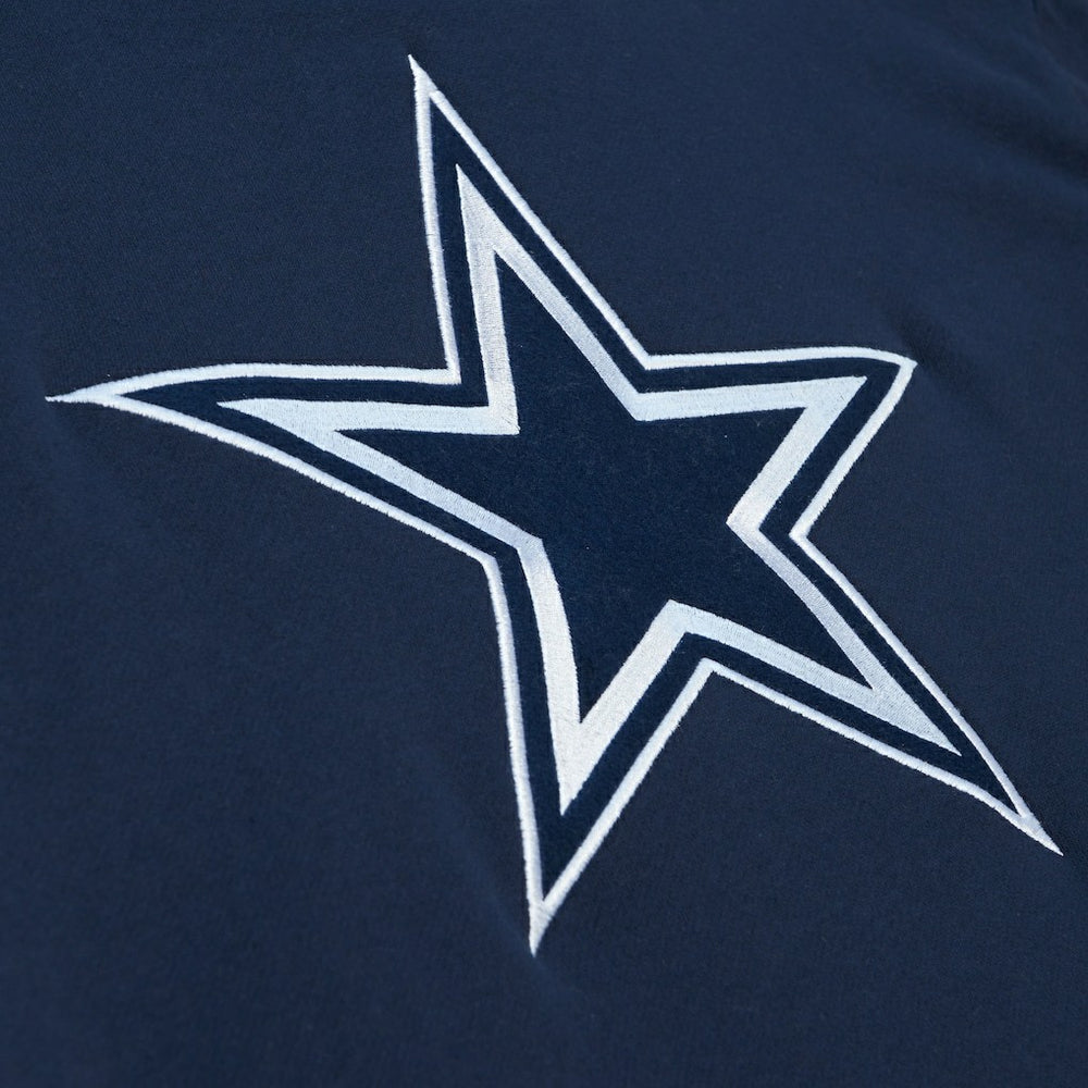 Dallas Cowboys Postgame Short Sleeve Hoodie Navy | Mitchell & Ness