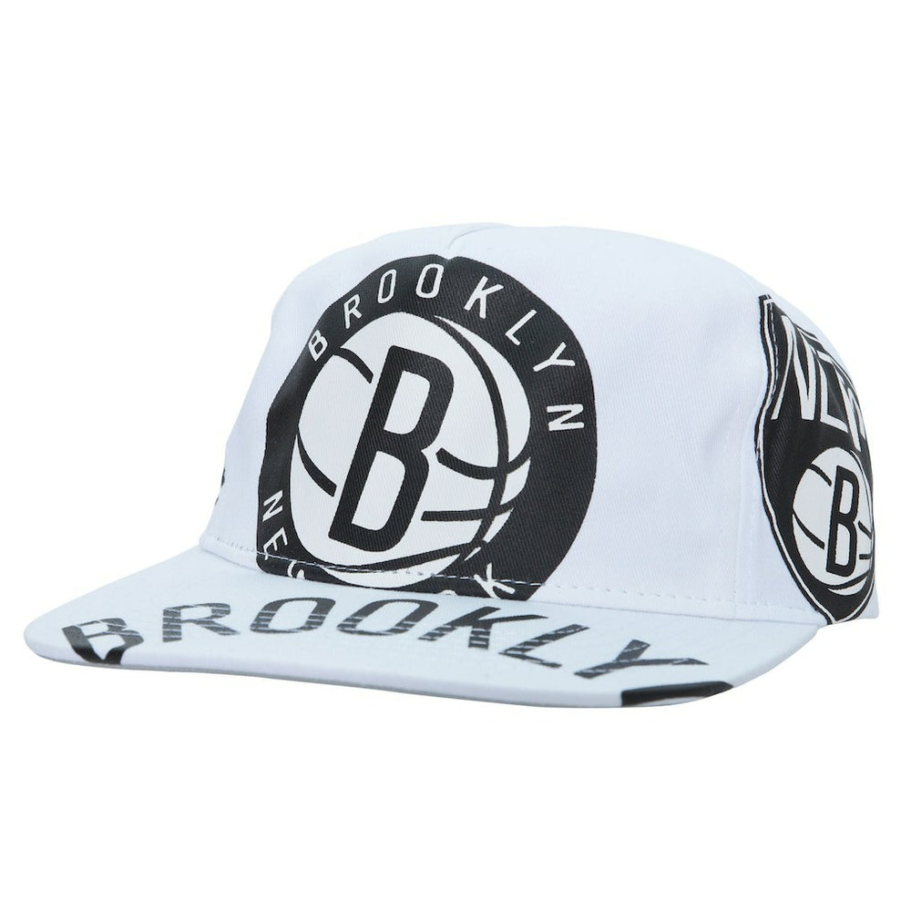 Brooklyn Nets Hardwood Classics In Your Face Deadstock Snapback Hat White - NBA