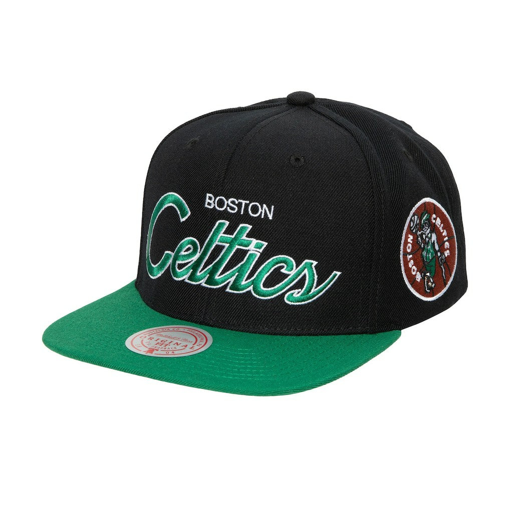 Boston Celtics Hardwood Classics MVP Team Script 2.0 Snapback Hat Black - NBA