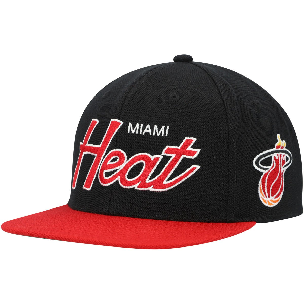 Miami Heat Hardwood Classics MVP Team Script 2.0 Snapback Hat Black - NBA
