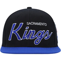 Sacramento Kings Hardwood Classics MVP Team Script 2.0 Snapback Hat Black - NBA