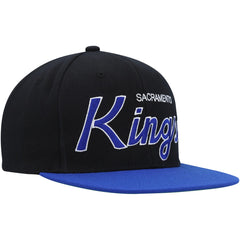 Sacramento Kings Hardwood Classics MVP Team Script 2.0 Snapback Hat Black - NBA