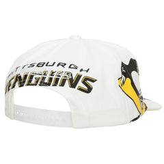 Pittsburgh Penguins Mitchell & Ness In Your Face Deadstock Snapback Hat - White - NHL