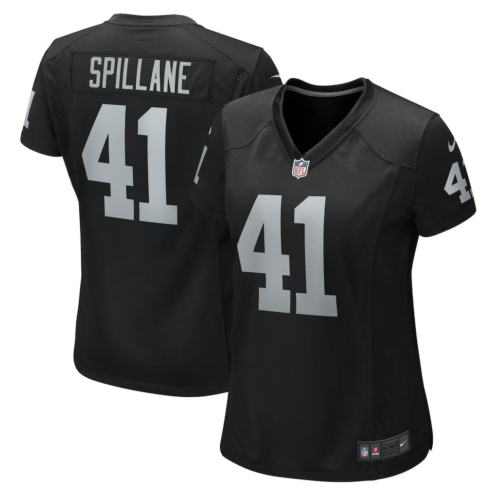 Robert Spillane Las Vegas Raiders Women's Game Player Jersey Black | Nike for Sale