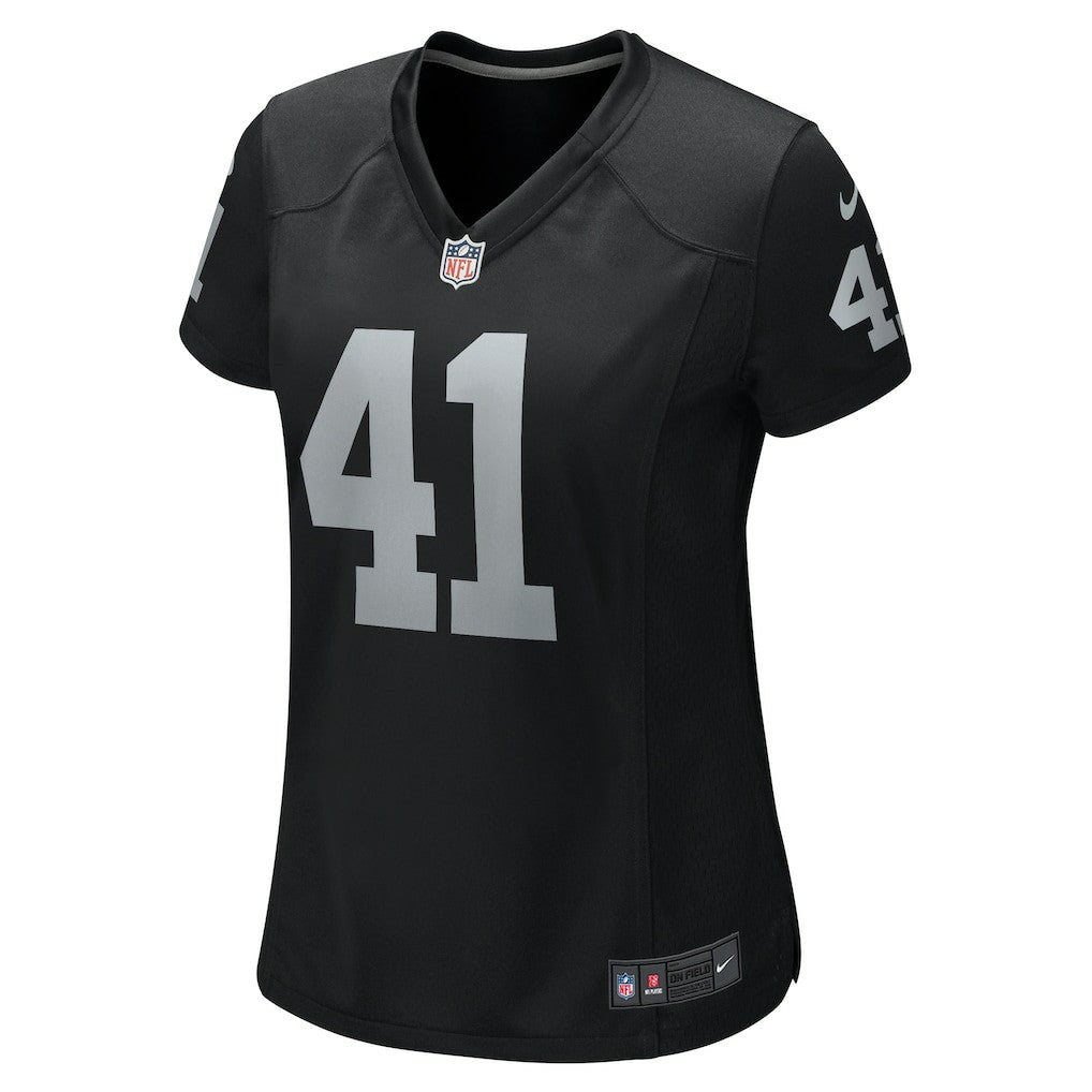 Robert Spillane Las Vegas Raiders Women's Game Player Jersey Black | Nike for Sale