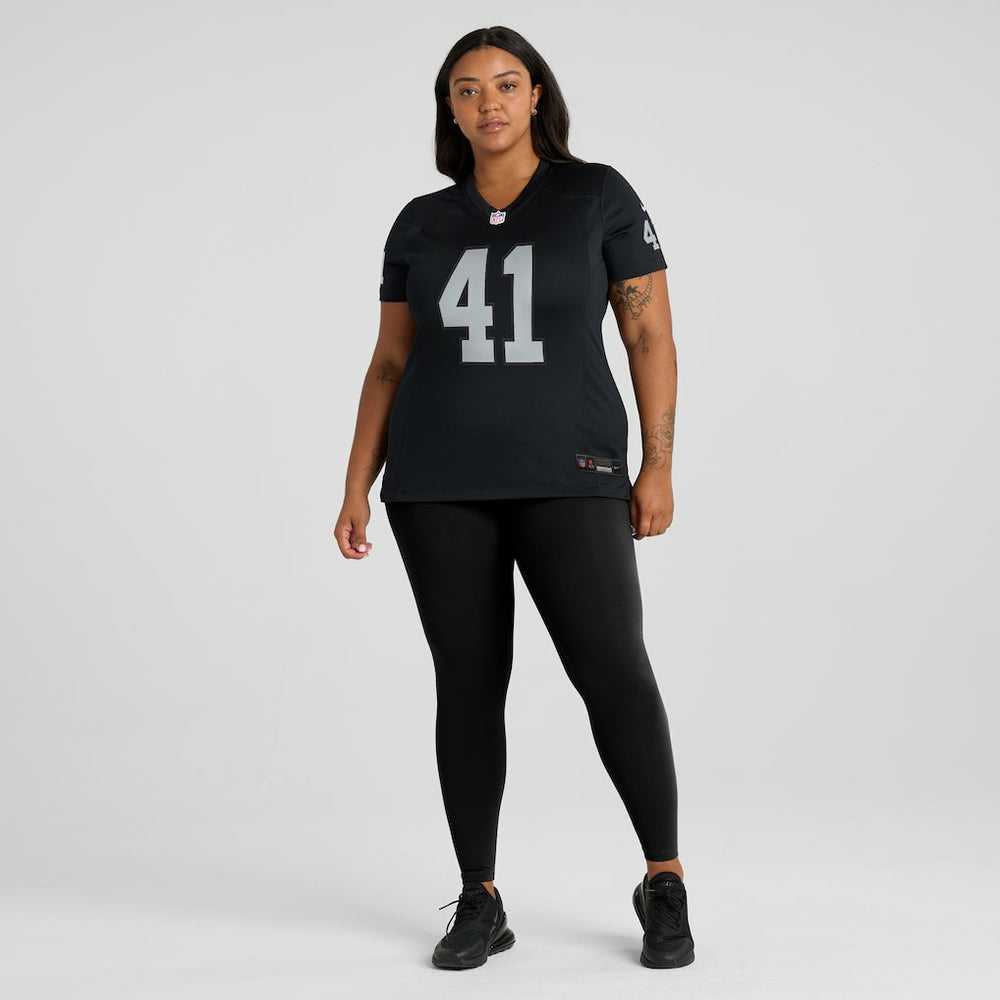 Robert Spillane Las Vegas Raiders Women's Game Player Jersey Black | Nike for Sale