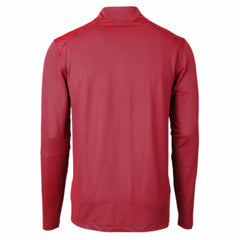 Cincinnati Reds Cutter & Buck Americana Logo Virtue Eco Pique Stripe Recycled Quarter-Zip Pullover Top - MLB