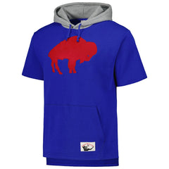 Buffalo Bills Postgame Short Sleeve Hoodie Royal | Mitchell & Ness