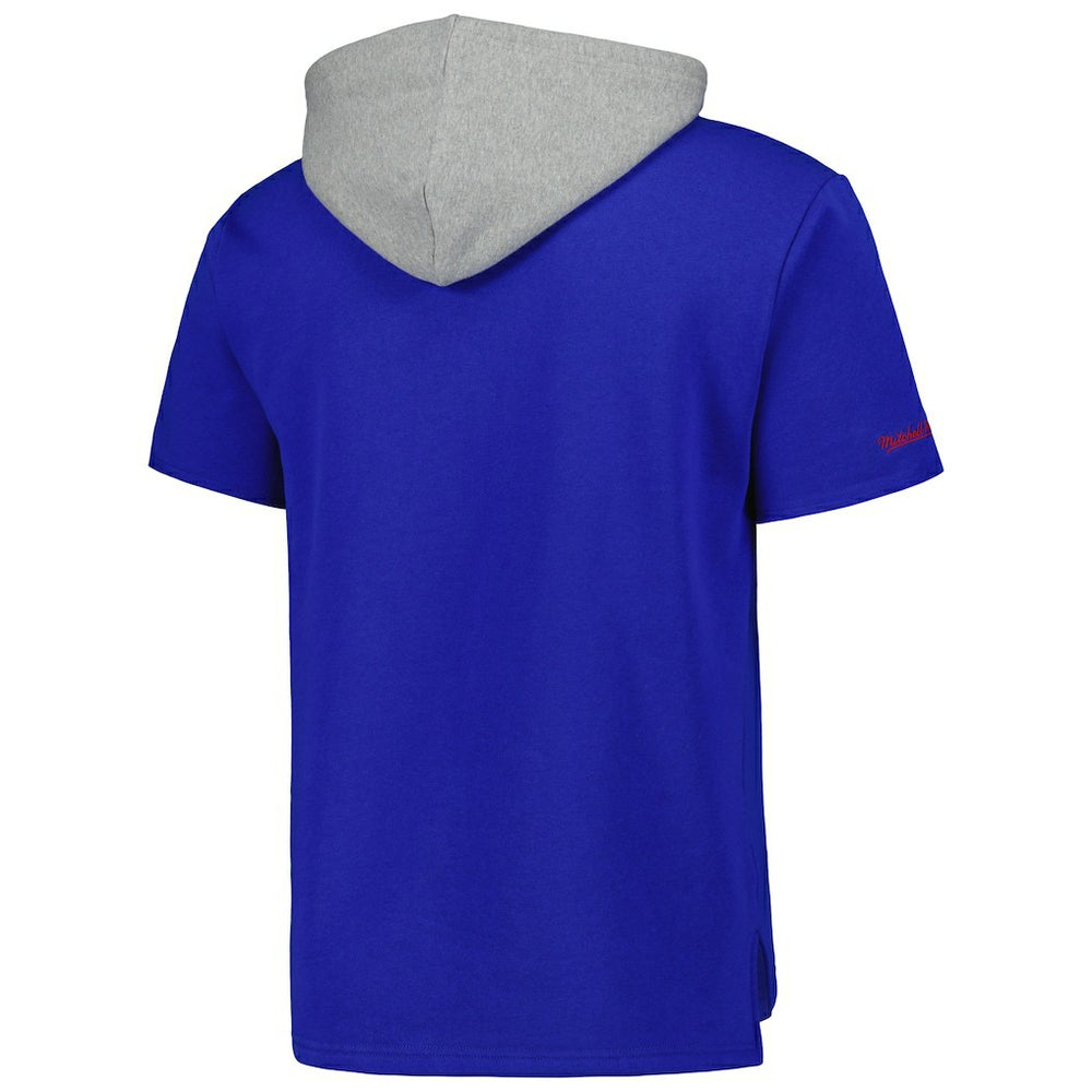 Buffalo Bills Postgame Short Sleeve Hoodie Royal | Mitchell & Ness