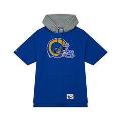 Los Angeles Rams Postgame Short Sleeve Hoodie Royal | Mitchell & Ness