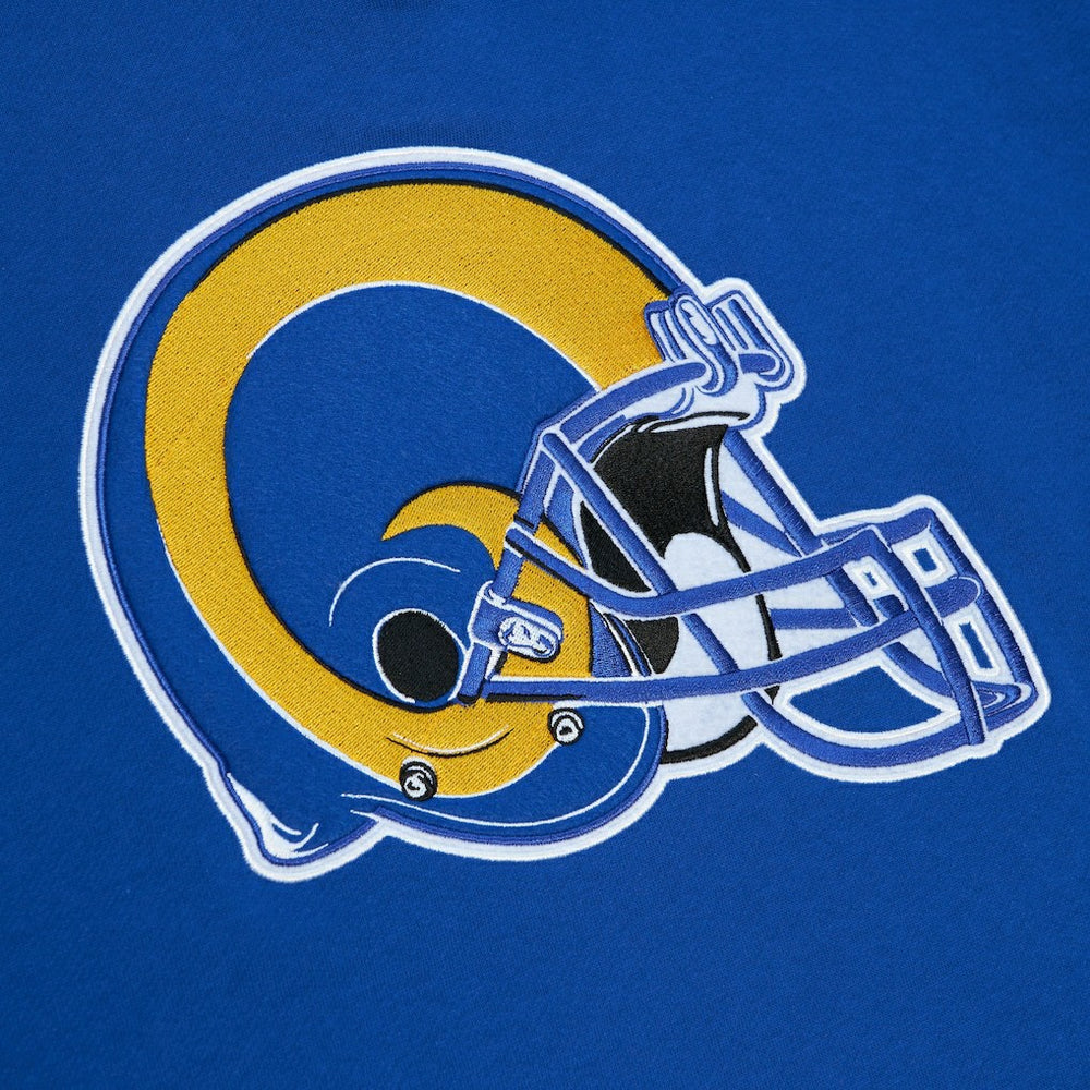 Los Angeles Rams Postgame Short Sleeve Hoodie Royal | Mitchell & Ness