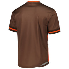 Cleveland Browns Jumbotron 3.0 Mesh V-Neck T-Shirt Orange | Mitchell & Ness