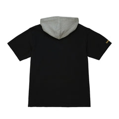 Las Vegas Raiders Postgame Short Sleeve Hoodie Black | Mitchell & Ness