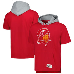 Tampa Bay Buccaneers Postgame Short Sleeve Hoodie Red | Mitchell & Ness