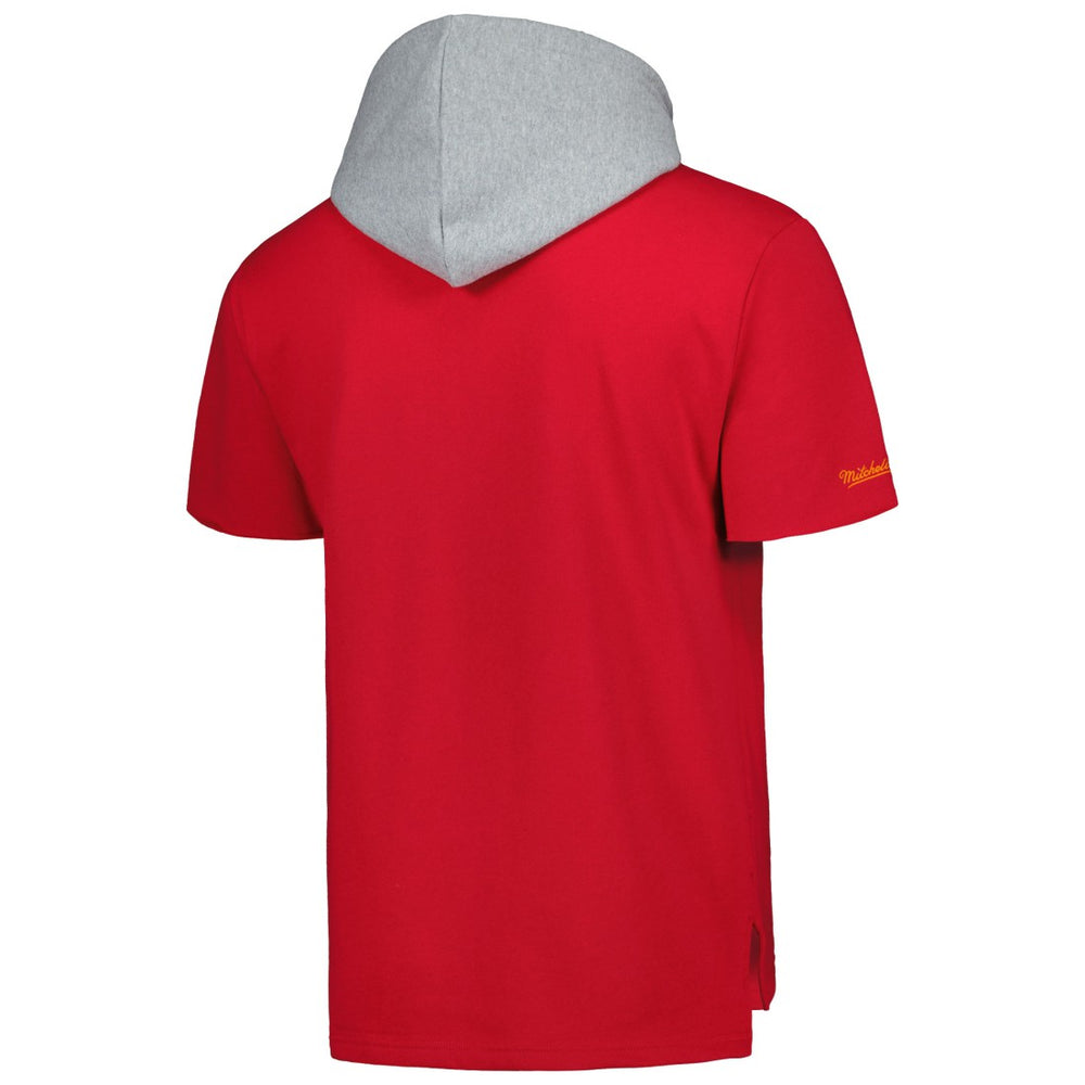 Tampa Bay Buccaneers Postgame Short Sleeve Hoodie Red | Mitchell & Ness