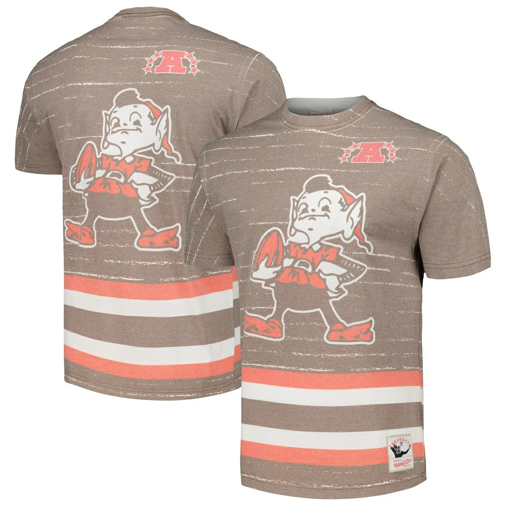 Cleveland Browns Jumbotron 3.0 T-Shirt Brown | Mitchell & Ness