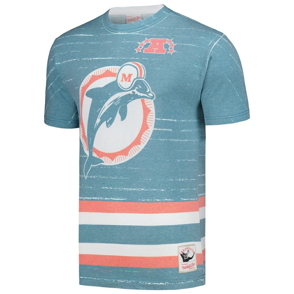 Miami Dolphins Jumbotron 3.0 T-Shirt Aqua | Mitchell & Ness