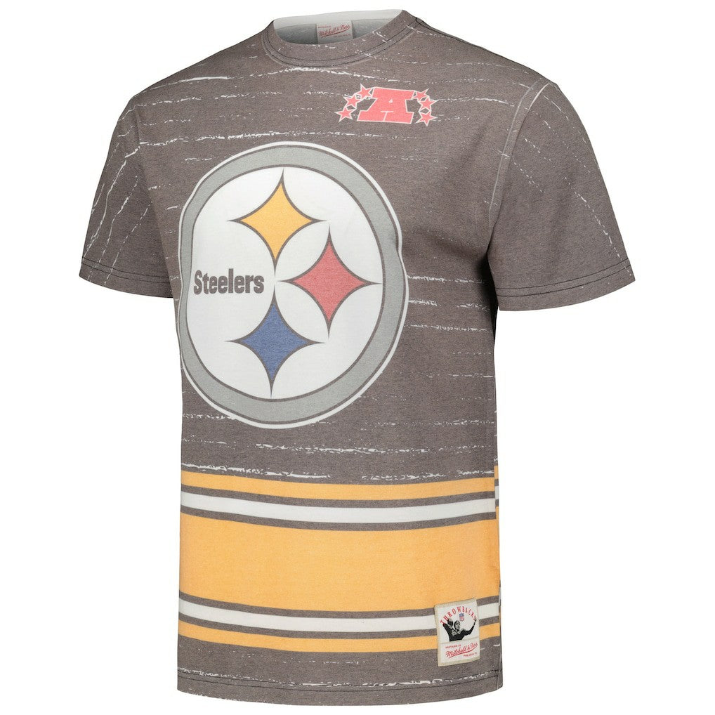 Pittsburgh Steelers Jumbotron 3.0 T-Shirt Black | Mitchell & Ness