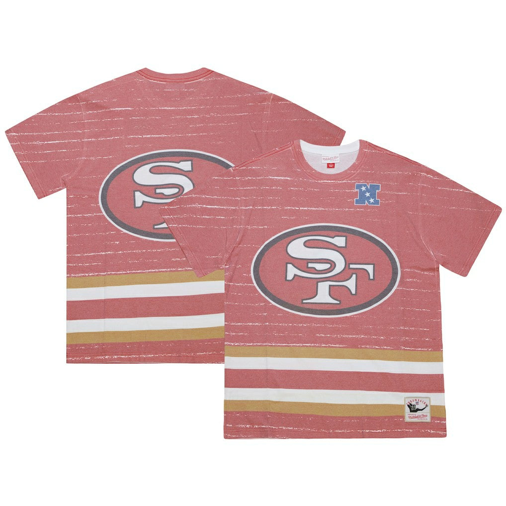 San Francisco 49ers Jumbotron 3.0 T-Shirt Scarlet | Mitchell & Ness
