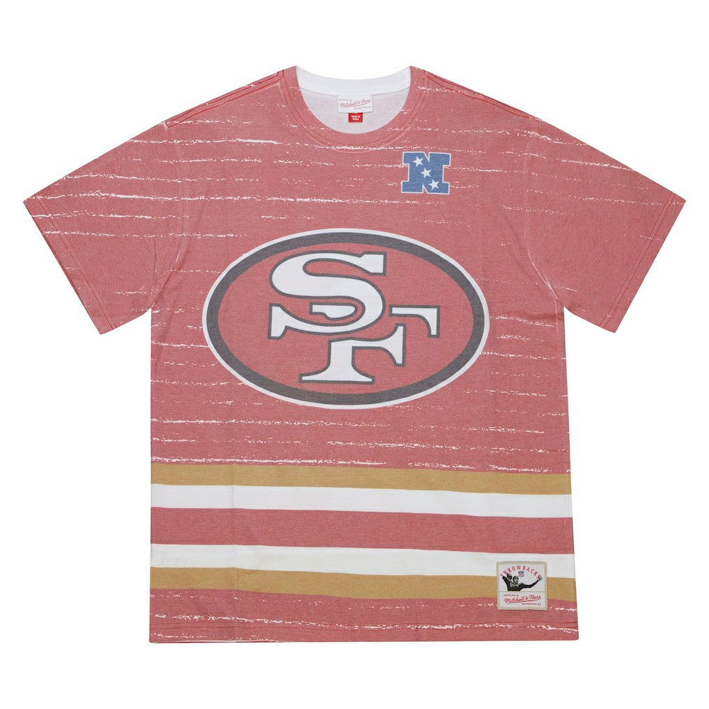 San Francisco 49ers Jumbotron 3.0 T-Shirt Scarlet | Mitchell & Ness