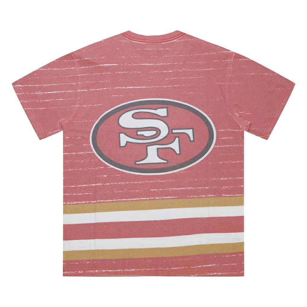San Francisco 49ers Jumbotron 3.0 T-Shirt Scarlet | Mitchell & Ness