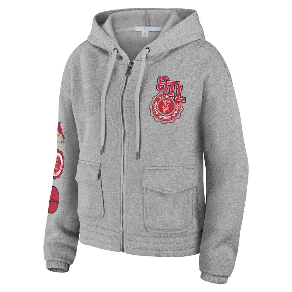St. Louis Cardinals WEAR by Erin Andrews Women's Full-Zip Hoodie - MLB