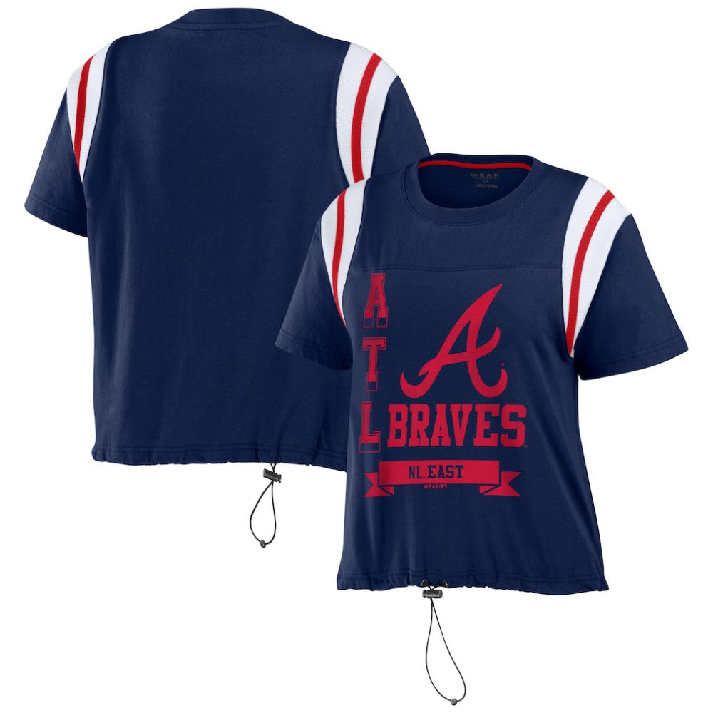 Atlanta Braves WEAR by Erin Andrews Women's Cinched Colorblock T-Shirt - MLB