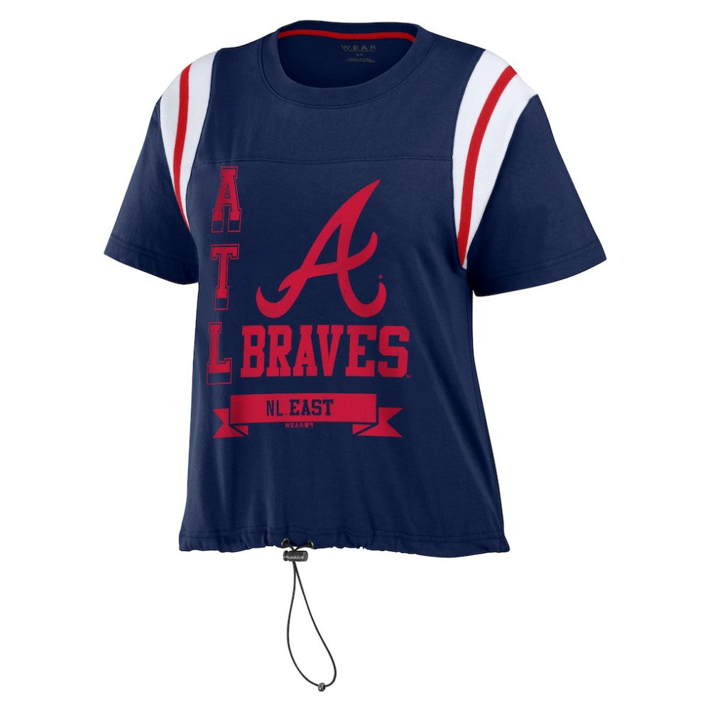 Atlanta Braves WEAR by Erin Andrews Women's Cinched Colorblock T-Shirt - MLB