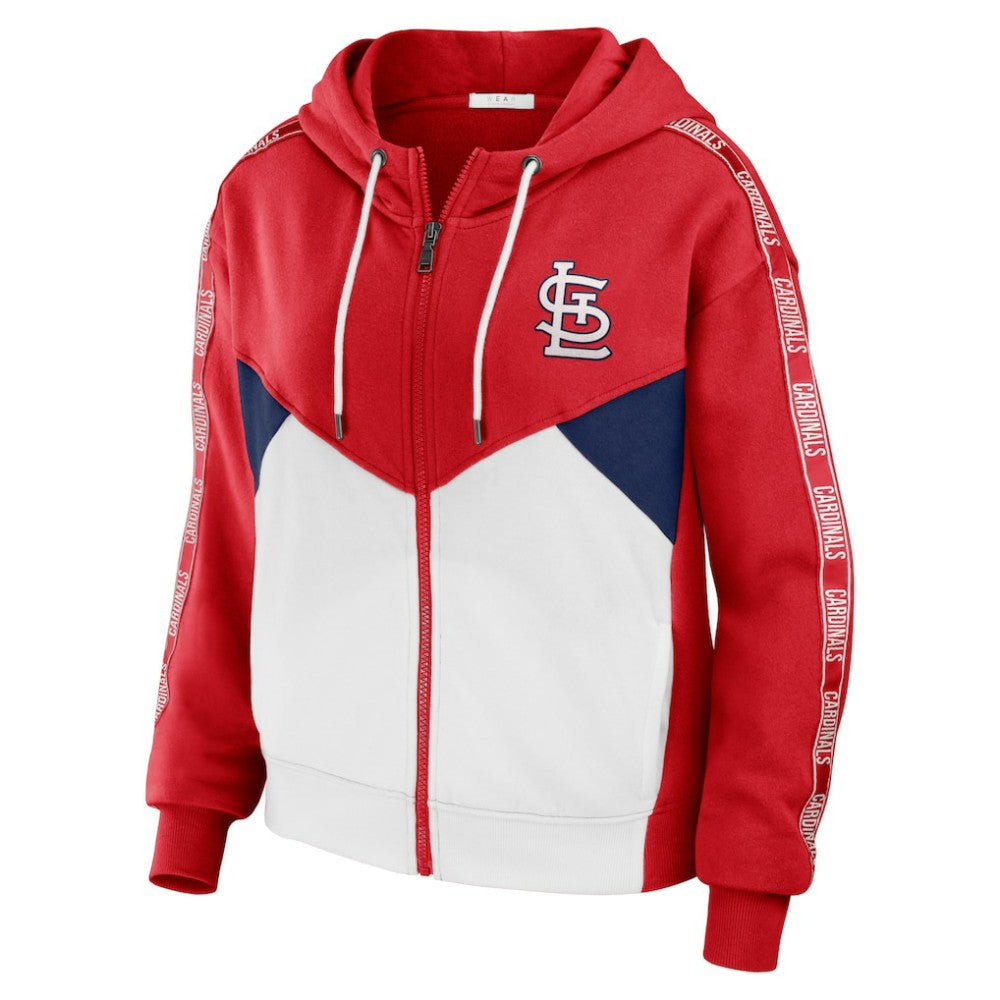 St. Louis Cardinals WEAR by Erin Andrews Women's  Color Block Full-Zip Hoodie - MLB