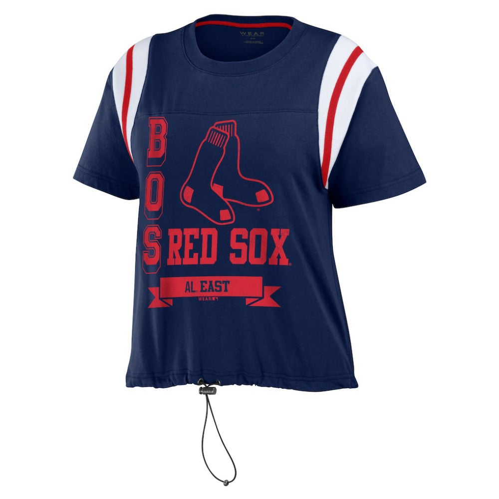 Boston Red Sox WEAR by Erin Andrews Women's Cinched Colorblock T-Shirt - MLB