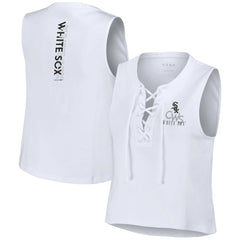 Chicago White Sox WEAR by Erin Andrews Women's Lace-Up Tank Top - MLB