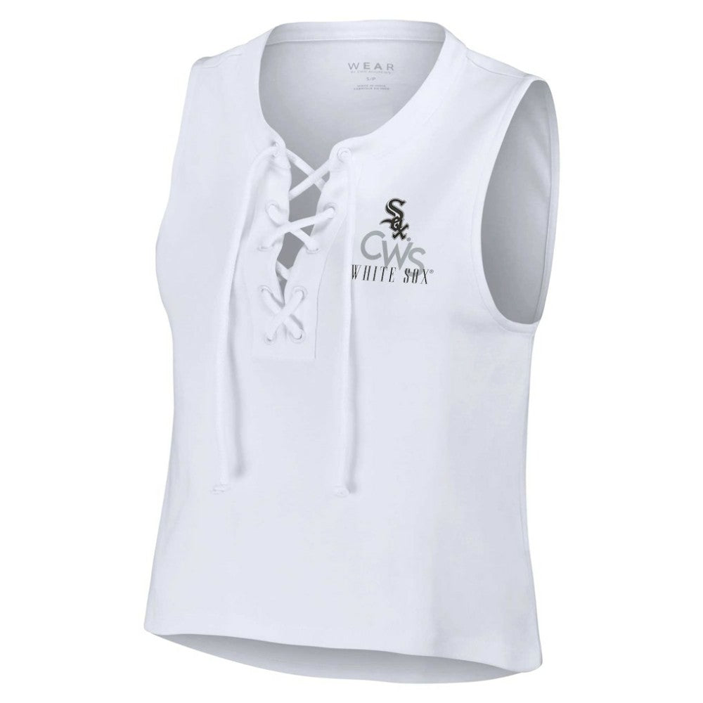 Chicago White Sox WEAR by Erin Andrews Women's Lace-Up Tank Top - MLB