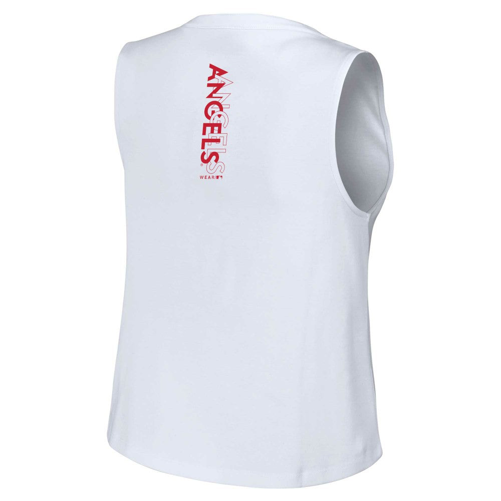 Los Angeles Angels WEAR by Erin Andrews Women's Lace-Up Tank Top - MLB