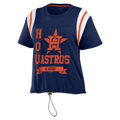 Houston Astros WEAR by Erin Andrews Women's Cinched Colorblock T-Shirt - MLB