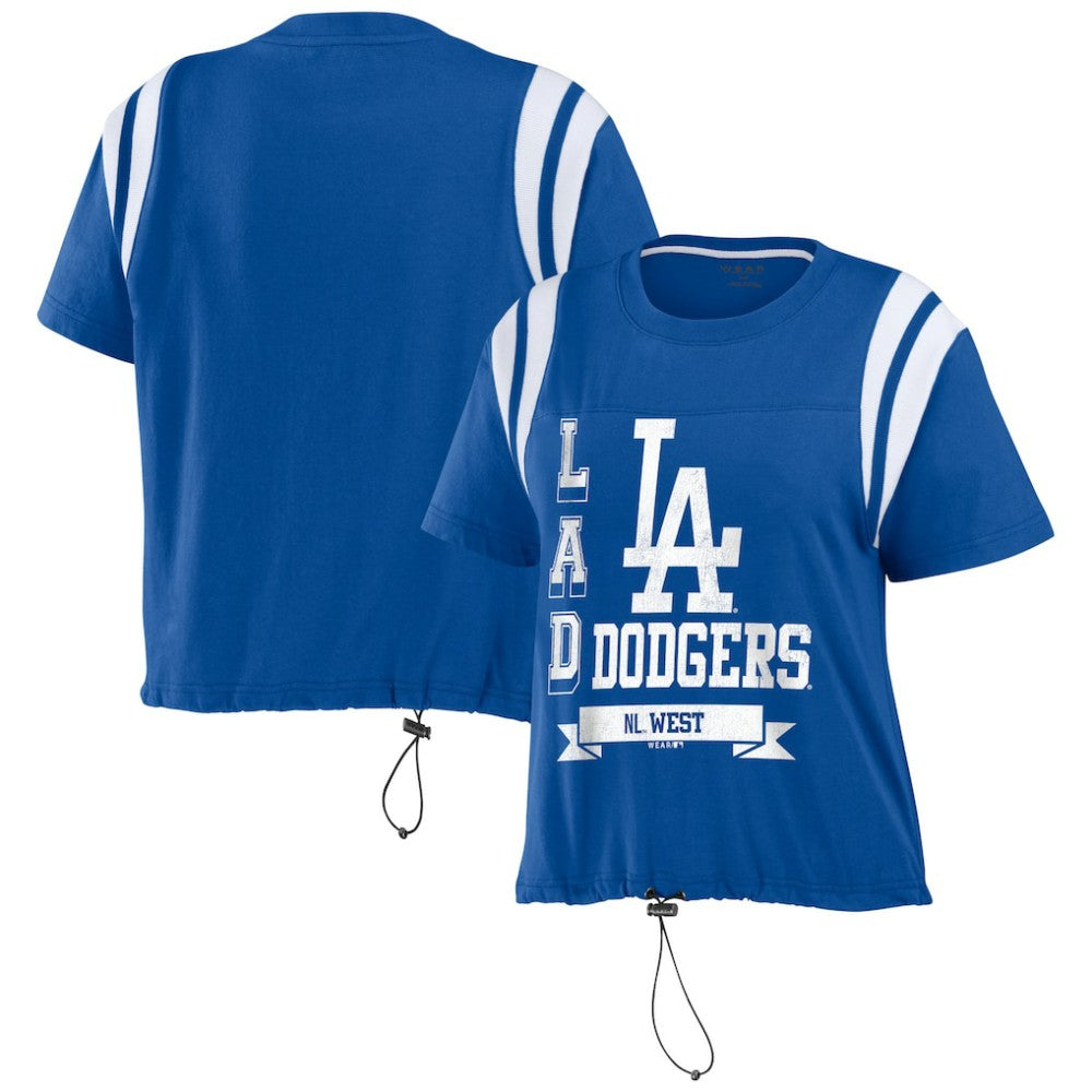 Los Angeles Dodgers WEAR by Erin Andrews Women's Cinched Colorblock T-Shirt - MLB