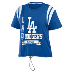 Los Angeles Dodgers WEAR by Erin Andrews Women's Cinched Colorblock T-Shirt - MLB