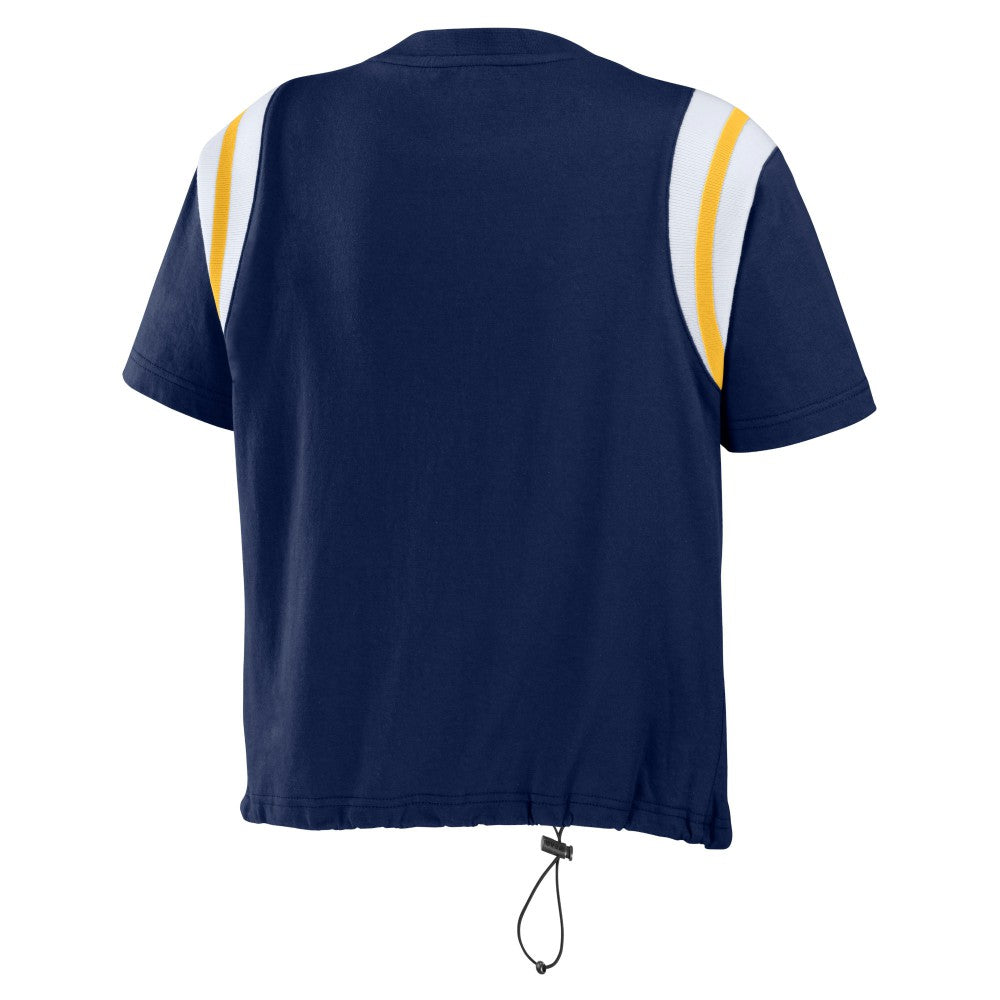 Milwaukee Brewers WEAR by Erin Andrews Women's Cinched Colorblock T-Shirt - MLB