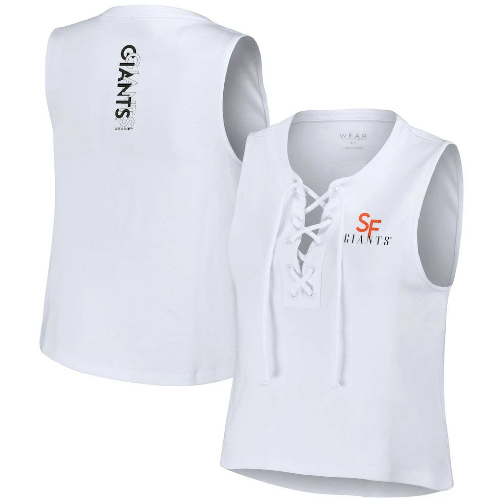 San Francisco Giants WEAR by Erin Andrews Women's Lace-Up Tank Top - MLB